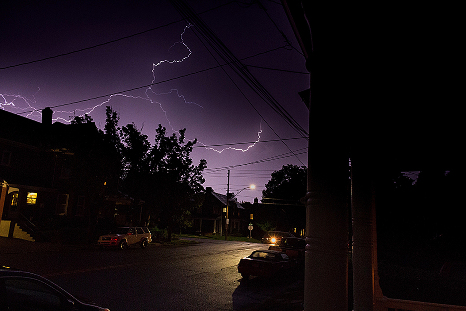 Una foto de una tormenta eléctrica