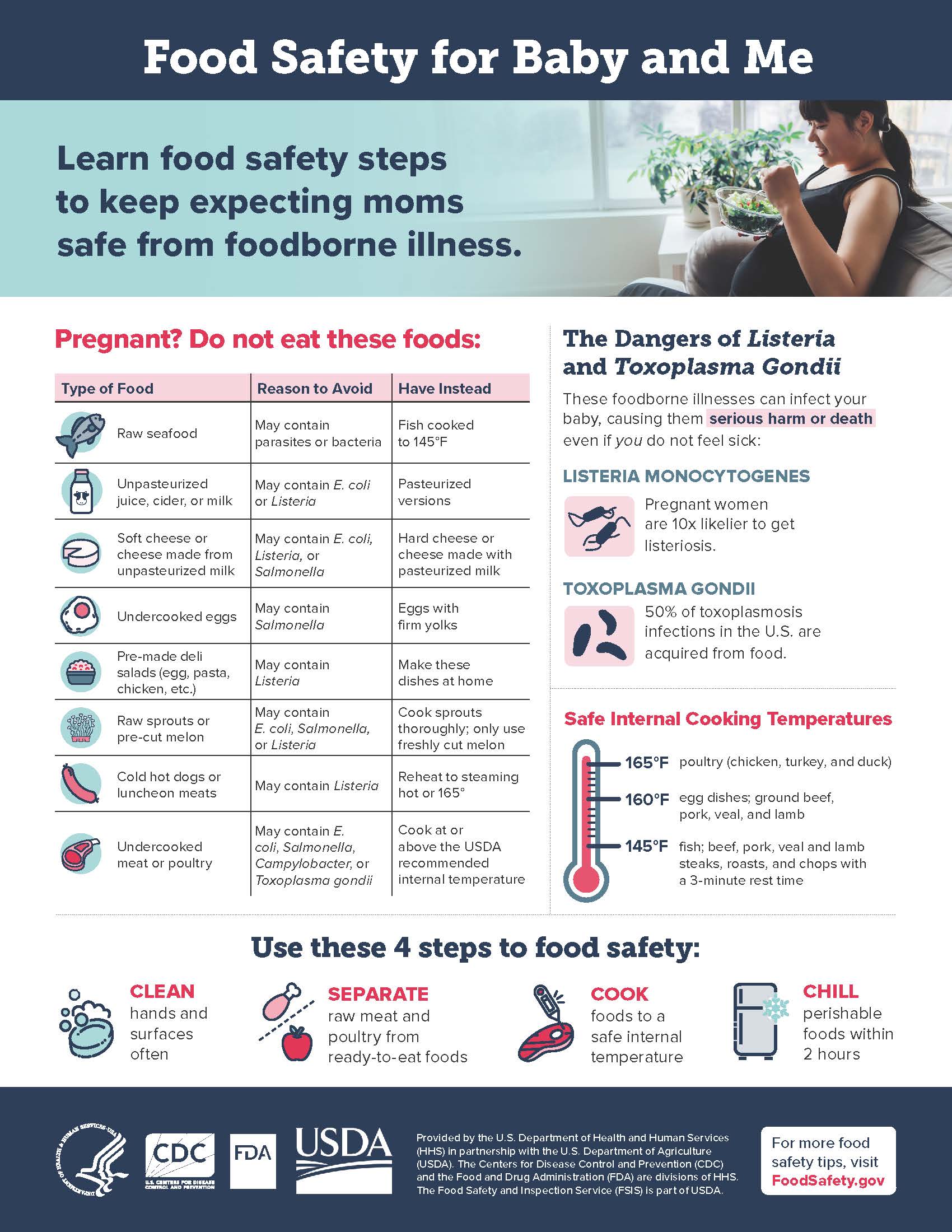 Food Safety for Baby and Me Poster