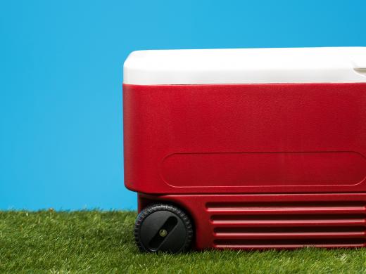 Cooler on grass