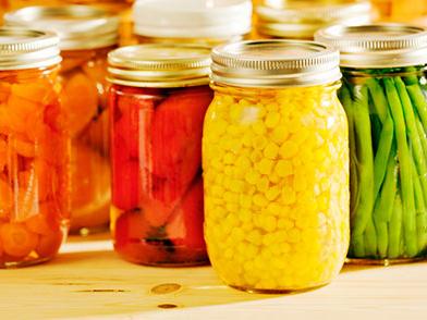 Vegetables in jars